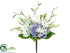 Silk Plants Direct Hydrangea, Berry Bouquet - Purple Blue - Pack of 4