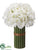 Hydrangea Bouquet - White - Pack of 4