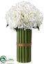 Silk Plants Direct Hydrangea Bouquet - White - Pack of 2