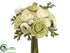 Silk Plants Direct Ranunculus Bouquet - Green Cream - Pack of 6