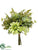 Dahlia, Succulent, Fern Bouquet - Green Two Tone - Pack of 6