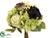 Rose, Ranunculus, Hydrangea Bouquet - Green Plum - Pack of 6