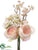 Hydrangea, Rose Bouquet - Peach - Pack of 12