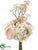 Hydrangea, Rose Bouquet - Peach - Pack of 6