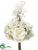 Hydrangea, Rose Bouquet - White - Pack of 6