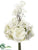Hydrangea, Rose Bouquet - White - Pack of 6