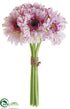 Silk Plants Direct Gerbera Daisy Bouquet - Pink - Pack of 6