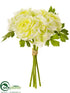 Silk Plants Direct Ranunculus, Hydrangea Bouquet - Cream - Pack of 12