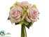 Silk Plants Direct Rose, Hydrangea Bouquet - Pink - Pack of 12