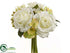 Silk Plants Direct Rose, Hydrangea Bouquet - White - Pack of 12