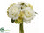 Rose, Hydrangea Bouquet - White - Pack of 12