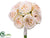 Silk Plants Direct Rose Bouquet - Cream Blush - Pack of 6