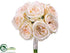 Silk Plants Direct Rose Bouquet - Cream Blush - Pack of 6
