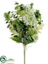 Silk Plants Direct Hydrangea, Astilbe Bouquet - Cream Green - Pack of 4