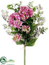 Silk Plants Direct Hydrangea, Astilbe Bouquet - Pink Purple - Pack of 4