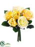 Silk Plants Direct Rose Bouquet - Yellow Two Tone - Pack of 12