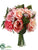 Peony, Rose, Sedum Bouquet - Pink Cerise - Pack of 4