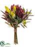 Silk Plants Direct Protea Bouquet - Burgundy Mauve - Pack of 6
