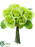 Silk Plants Direct Rose Bouquet - Lime - Pack of 12