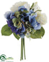 Silk Plants Direct Hydrangea, Rose, Peony Bouquet - Cream Delphinium - Pack of 6