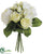 Hydrangea, Rose, Peony Bouquet - Cream Green - Pack of 6