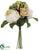 Hydrangea, Rose, Peony Bouquet - Peach Green - Pack of 6
