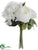 Hydrangea, Rose, Peony Bouquet - White - Pack of 6