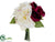 Peony Bouquet - Burgundy Cream - Pack of 6