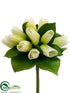 Silk Plants Direct Tulip Bouquet - Cream Green - Pack of 12