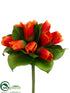 Silk Plants Direct Tulip Bouquet - Orange - Pack of 12
