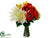 Dahlia, Ranunculus Bouquet - Orange Cream - Pack of 6