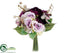 Silk Plants Direct Rose, Ranunculus Bouquet - Eggplant Lavender - Pack of 6