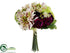 Silk Plants Direct Dahlia, Ranunculus Bouquet - Burgundy Green - Pack of 6