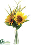 Silk Plants Direct Sunflower Bouquet - Yellow - Pack of 12