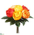 Silk Plants Direct Peony Bouquet - Orange Yellow - Pack of 12