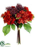 Silk Plants Direct Dahlia Bouquet - Orange Brick - Pack of 6