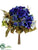 Hydrangea Bouquet - Blue Two Tone - Pack of 12
