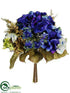 Silk Plants Direct Hydrangea Bouquet - Blue Two Tone - Pack of 12