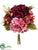 Hydrangea Bouquet - Burgundy Mauve - Pack of 12