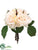 Silk Plants Direct Rose Bouquet - Peach Cream - Pack of 12