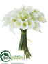 Silk Plants Direct Calla Lily Bouquet - White - Pack of 4