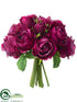 Silk Plants Direct Rose Bouquet - Beauty Fuchsia - Pack of 6