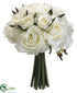 Silk Plants Direct Confetti Rose Bouquet - White - Pack of 6