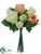 Rose Bouquet - Peach Green - Pack of 6