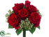 Silk Plants Direct Rose Bouquet - Red - Pack of 6