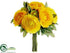 Silk Plants Direct Ranunculus Bouquet - Yellow - Pack of 12