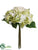 Hydrangea, Rose Bouquet - Green Cream - Pack of 6