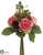 Rose, Skimmia Bouquet - Pink Red - Pack of 6