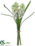 Silk Plants Direct Muscari Bundle - White - Pack of 12