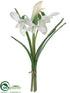 Silk Plants Direct Snowdrop Bundle - White - Pack of 24